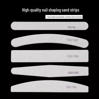 Белые песчаные полоски премиум-класса для маникюра, придания формы ногтям, полировки и снятия покрытия. Идеально подходит для пилочек для ногтей и прочных инструментов. square, 1 piece белый