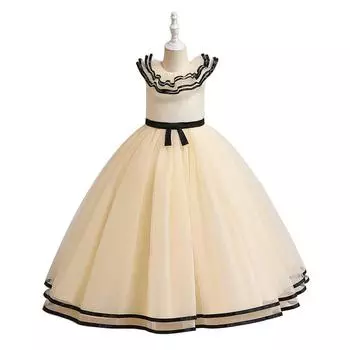 Белые платья подружки невесты для девочек 8-12 лет, свадебное платье для выпускного вечера, элегантное детское платье принцессы на день рождения для девочек, детское вечернее платье 8Y белый