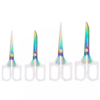 Белые полупрозрачные ножницы из АБС-пластика с ручкой, офисные ножницы для дома из нержавеющей стали, острые, цветные, титановые, золотые, ножницы для самостоятельного изготовления, для студентов