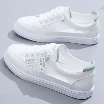 Белые повседневные кроссовки в гонконгском стиле, женские модные нишевые кроссовки для уличной стрельбы, удобные новые весенне-осенние туфли с сетчатыми вставками 35