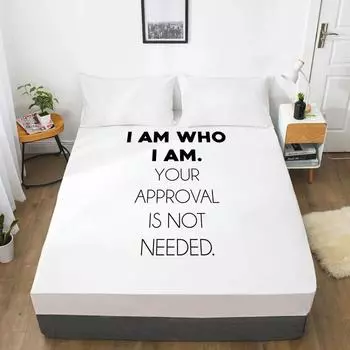 Белые простыни с буквами, наматрасник с резинкой, 3D простыня, постельное белье, 200x200, 150x200, простыня, индивидуальный размер/дизайн 72x84 Deep 16in