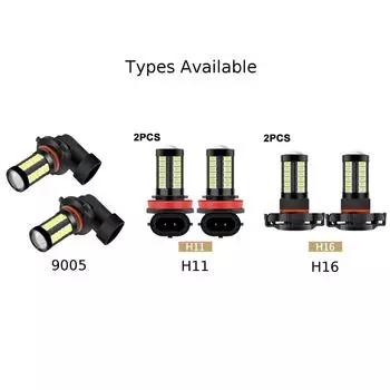 Белые противотуманные фары, лампы 3000 люмен 6000K, автомобильные аксессуары