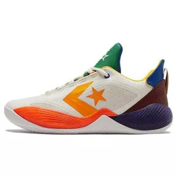 Белые разноцветные кроссовки унисекс Converse All Star BB Shift Egret Bold-Mandarin Amarillo 172662C 36