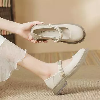 Белые редкие туфли женские летние вечерние нежные французские одинарные туфли в британском стиле маленькие кожаные туфли 35