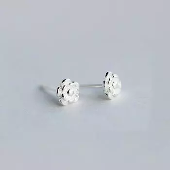 Белые серьги женские серьги-розы модные сладкие цветы маленькие свежие серьги ювелирные аксессуары белый