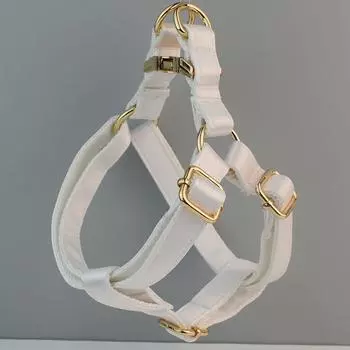 Белые шлейки персонализированные ошейники для щенков с бесплатным гравированным логотипом для собак, домашних животных, свадебные принадлежности Crystal01 S