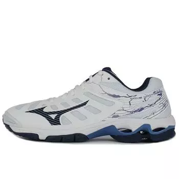 Белые темно-синие кроссовки унисекс Mizuno Wave Strength V1GA216022 38