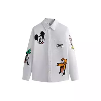 Белые топы унисекс Kith For Mickey & Friends Oxford Apollo KHM031715-101