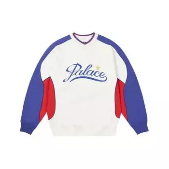 Белые топы унисекс Palace Star Script Crew P26CS008 M