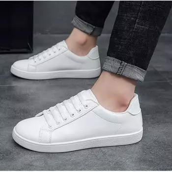 Белые туфли для скейтбординга, мужские летние кроссовки для бега, мужская спортивная обувь на толстой подошве, мужская обувь 39 белый