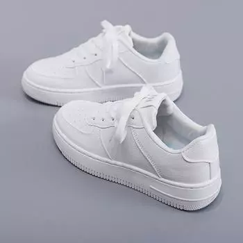 Белые туфли для женщин, новые летние универсальные дышащие спортивные повседневные туфли для студентов, женские весенние и осенние кроссовки на платформе для женщин 35 белый