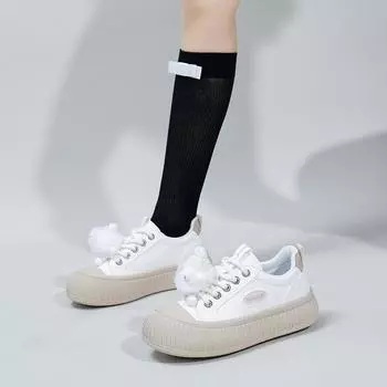 Белые туфли для женщин, новые осенние студенческие универсальные повседневные кроссовки на модной платформе 35 белый
