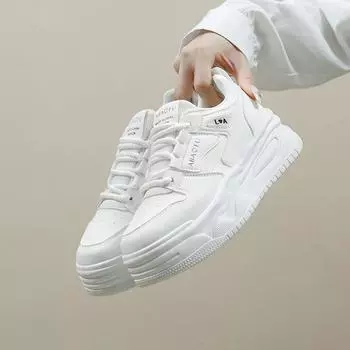 Белые туфли для женщин, новые осенние студенческие универсальные повседневные кроссовки на модной платформе 35