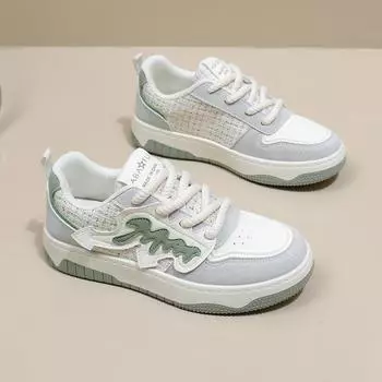 Белые туфли для женщин, новые осенние студенческие универсальные повседневные кроссовки на модной платформе 35 серый