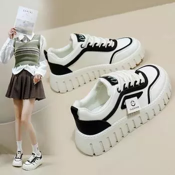 Белые туфли для женщин, новые весенние студенческие универсальные повседневные кроссовки в корейском стиле Ins, модная обувь, женские кроссовки на платформе Zy12270 35