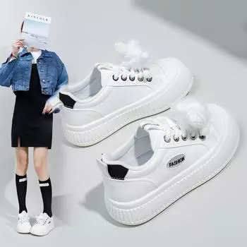 Белые туфли для женщин, новые весенние студенческие корейские стили, универсальные повседневные кроссовки на платформе, модные кроссовки Kt2615 35