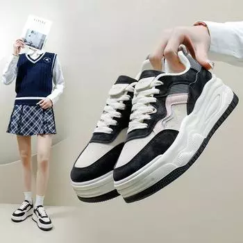 Белые туфли для женщин, новые весенние студенческие туфли в корейском стиле, универсальные повседневные модные туфли с толстой подошвой, модные кроссовки T002 35
