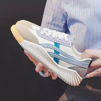 Белые туфли для женщин Весна Новые Джокер Студенческие туфли Дышащие женские кроссовки для бега Повседневная обувь 35