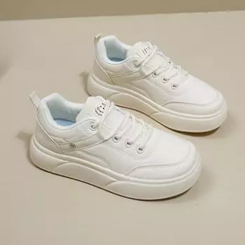 Белые туфли для женщин Весна Новые студенческие туфли для женщин Платформа Уличный стиль Повседневная обувь 35 бежевый