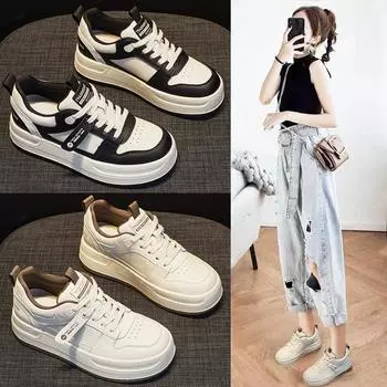 Белые туфли для женщин Весна Новые студенческие универсальные повседневные дышащие туфли для серфинга Модные 35