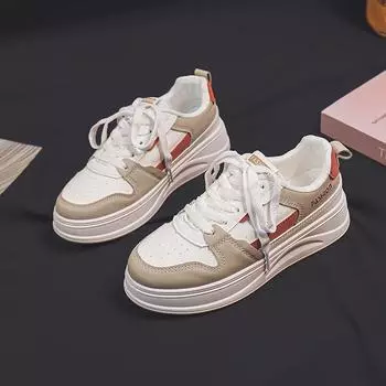 Белые туфли для женщин весна и осень новые универсальные удобные дышащие спортивные повседневные кроссовки на платформе для женщин 35