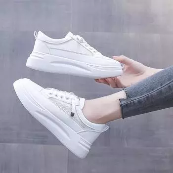 Белые туфли дышащие удобные спортивные туфли на толстой подошве для сноуборда 35 белый