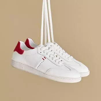 Белые туфли из натуральной кожи на плоской подошве, повседневные туфли Gump, классические туфли для скейтбординга 35 красный