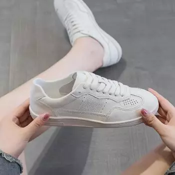 Белые туфли из натуральной кожи на плоской подошве, повседневные туфли Gump, классические туфли для скейтбординга 35 белый