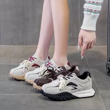 Белые туфли кожаные ретро повседневные кроссовки 35 красный