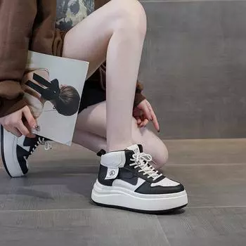Белые туфли на толстой подошве Белые туфли Повседневная мода Классические туфли для скейтбординга 34 чёрный