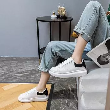 Белые туфли на толстой подошве Повседневные туфли для сёрфинга 35 чёрный/белый