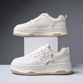 Белые туфли на толстой подошве, универсальная нишевая обувь, спортивные и повседневные кроссовки