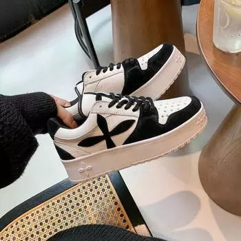 Белые туфли на толстой подошве, женские, весенние, новые, повседневные, спортивные, универсальные кроссовки I Trend 35