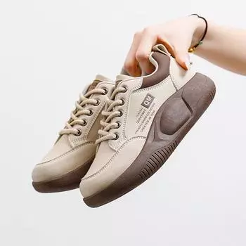 Белые туфли, новая весенняя модная обувь в корейском стиле для студентов, универсальные лоферы на платформе, повседневная обувь 35