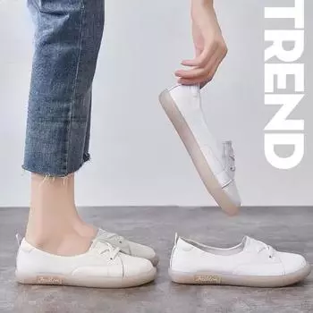 Белые туфли Повседневная женская обувь на мягкой подошве из коровьего сухожилия 35 белый