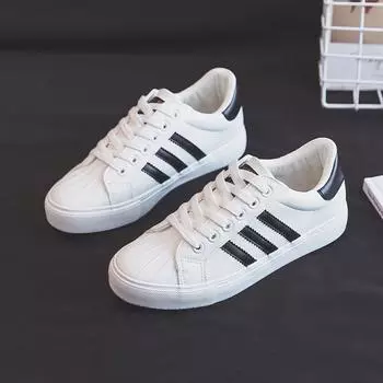 Белые туфли Shell Head, женская обувь, новинка, осень и зима, Wild Ins Street Snap, модная студенческая обувь для скейтбординга, туфли-лодочки 35