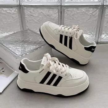 Белые туфли, универсальные женские туфли, летние новые популярные туфли для отдыха и спорта 35 чёрный