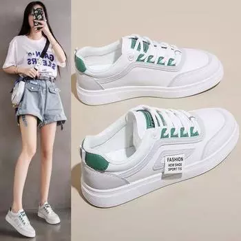 Белые туфли Женская обувь Новая обувь Спортивная обувь для сноуборда Женская белая универсальная повседневная обувь Весна и осень 35