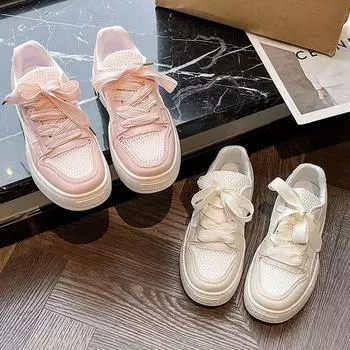 Белые туфли, женская обувь, новая осенняя универсальная весенне-осенняя повседневная спортивная обувь для доски 35 бежевый