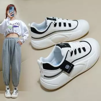 Белые туфли, женская обувь, новая весенняя студенческая обувь в корейском стиле, модная универсальная обувь на платформе, весенне-осенняя повседневная обувь Xt107 35