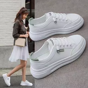 Белые туфли, женская обувь, новинка, весна и осень, спортивная обувь для сноуборда, женская суперпопулярная белая универсальная повседневная обувь 35