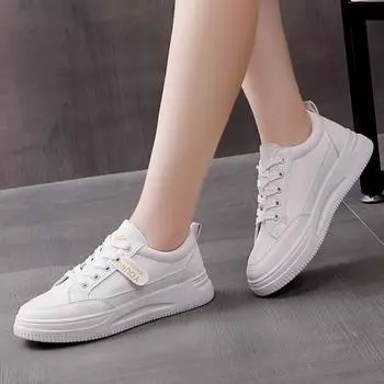 Белые туфли Женская обувь Новые летние универсальные модные туфли Ins Туфли для доски Белые туфли Весенне-осенняя спортивная повседневная обувь для женщин 35 чёрный