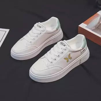 Белые туфли Женская обувь Осенние новые универсальные нескользящие удобные студенческие кроссовки Повседневные кроссовки на толстой подошве Tide 35