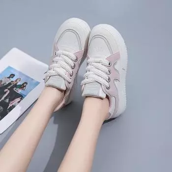 Белые туфли женские кроссовки для прыжков на доске женские кроссовки Ins Flat Bottom Running Casual Shoes 35