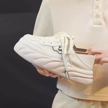 Белые туфли женские летние сетчатые дышащие туфли женские туфли студенческие повседневные туфли туфли-лодочки на плоской подошве 35