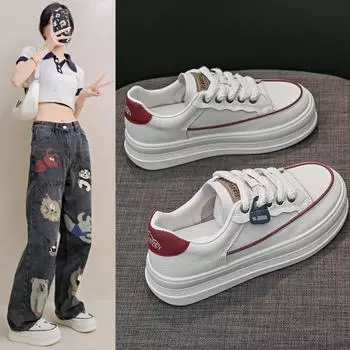 Белые туфли женские на толстой подошве спортивные повседневные туфли для сёрфинга 35 чёрный