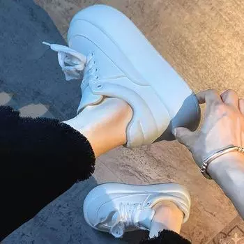 Белые туфли женские новые на толстой подошве нишевые спортивные туфли для сноуборда обувь Bread Big Head универсальные повседневные парусиновые туфли лето 35 белый