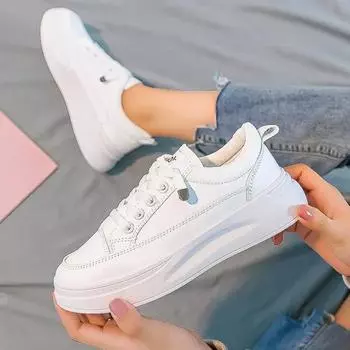 Белые туфли женские новые весенне-осенние универсальные повседневные летние спортивные туфли на платформе Ins Fashion 40