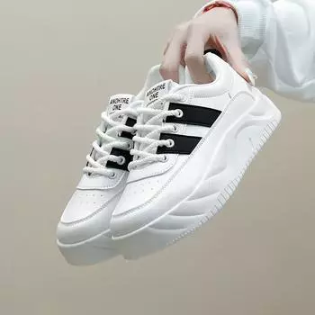 Белые туфли женские осенние новые студенческие Ins модные универсальные туфли на платформе повседневная обувь весна и осень 35