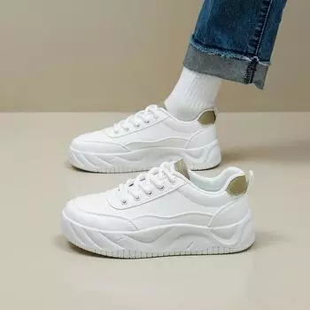 Белые туфли женские осенние новые студенческие Ins модные универсальные туфли на платформе повседневная обувь весна и осень 35
